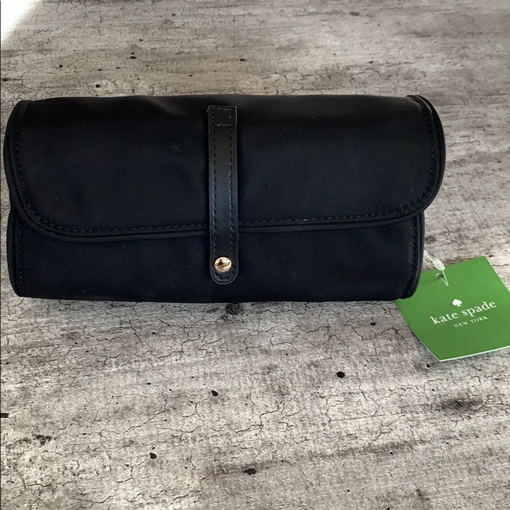 Kate Spade Black Nylon Jewelry Roll